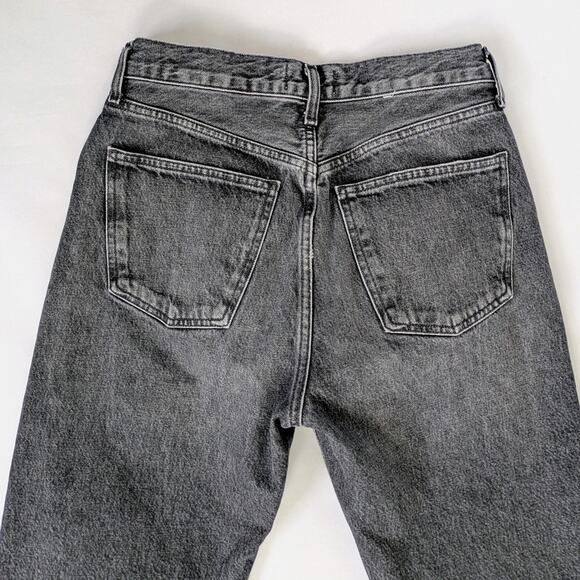 AGOLDE Fran Low Slung Jeans 26 Charcoal Straight Leg Rigid Button Fly - Picture 7 of 11